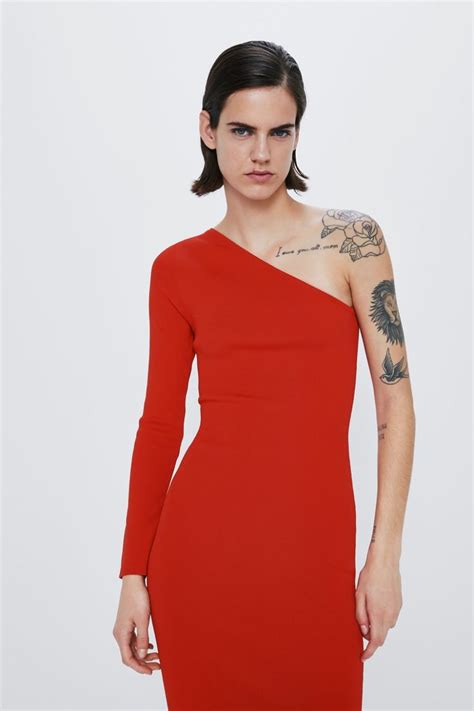 asymmetrisches kleid zara